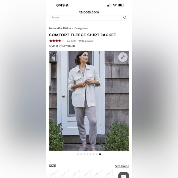 NWT HAVEN Well Within White Wool Fleece Shirt Jacket Cabincore - Picture 9 of 9